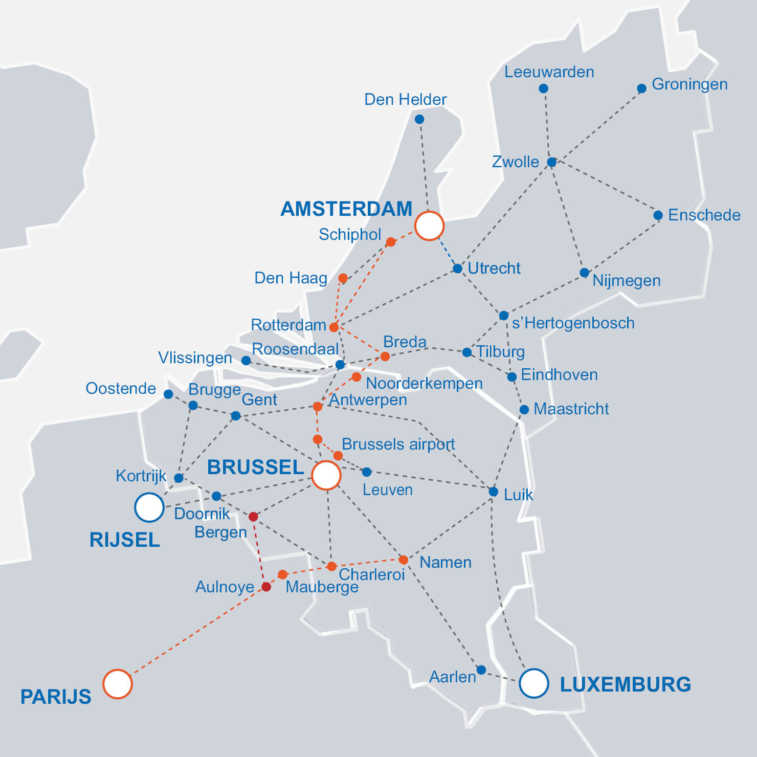 Neem De Intercity Trein Naar Belgie Rijsel Nederland En Luxemburg